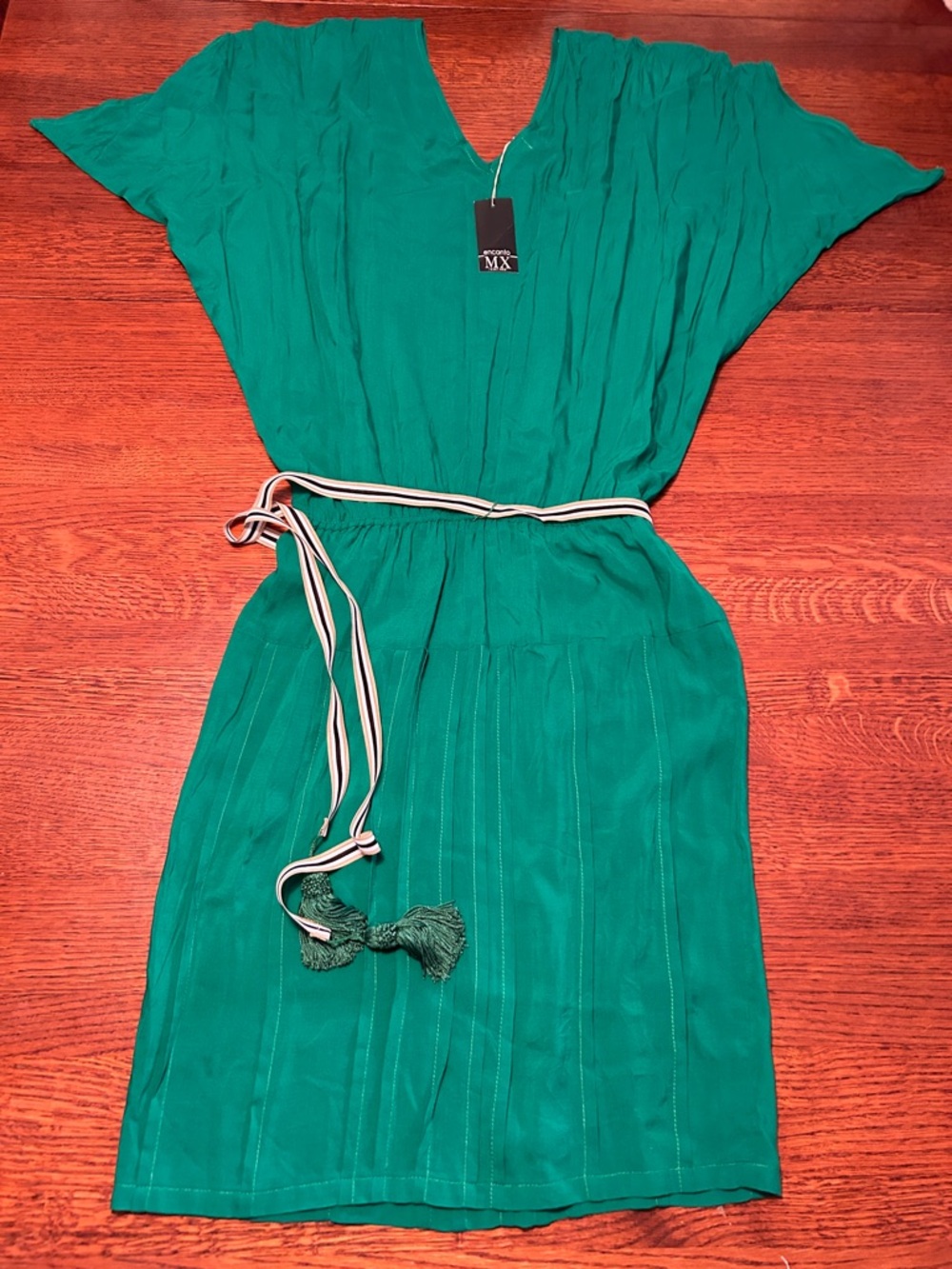 Green Midi Dress with Belt